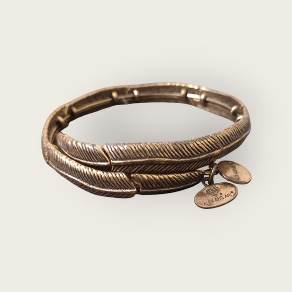 Alex & Ani Feather Wrap Bracelet - Picture 1 of 5